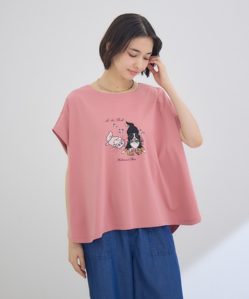KATHARINE ROSS(キャサリンロス)の「【KATHARINE ROSS】【キャサリンちゃんロスくん】ーAt the Parkー プリントTシャツ(Tシャツ/カットソー・レディース・ピンク/ホワイト/ネイビー・FREE)」の22枚目の写真