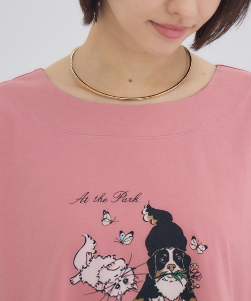 KATHARINE ROSS(キャサリンロス)の「【KATHARINE ROSS】【キャサリンちゃんロスくん】ーAt the Parkー プリントTシャツ(Tシャツ/カットソー・レディース・ピンク/ホワイト/ネイビー・FREE)」の15枚目の写真