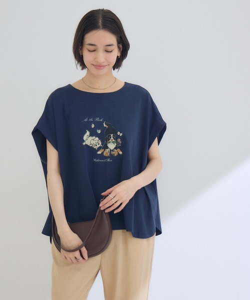 KATHARINE ROSS(キャサリンロス)の「【KATHARINE ROSS】【キャサリンちゃんロスくん】ーAt the Parkー プリントTシャツ(Tシャツ/カットソー・レディース・ピンク/ホワイト/ネイビー・FREE)」の10枚目の写真