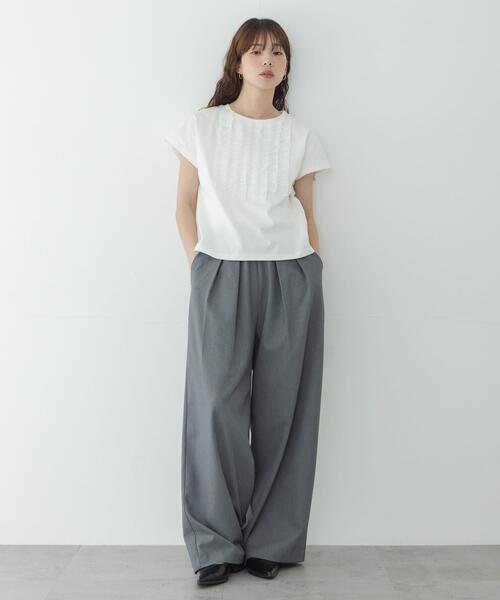 URBAN RESEARCH Sonny Label(アーバンリサーチサニーレーベル)の「フロントフリルプルオーバー(Tシャツ/カットソー・レディース・ブラック/オフホワイト/グリーン系その他・FREE)」の8枚目の写真