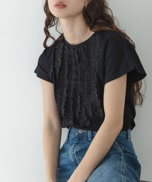 URBAN RESEARCH Sonny Label(アーバンリサーチサニーレーベル)の「フロントフリルプルオーバー(Tシャツ/カットソー・レディース・ブラック/オフホワイト/グリーン系その他・FREE)」の5枚目の写真