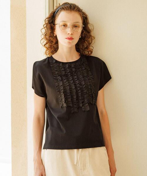 URBAN RESEARCH Sonny Label(アーバンリサーチサニーレーベル)の「フロントフリルプルオーバー(Tシャツ/カットソー・レディース・ブラック/オフホワイト/グリーン系その他・FREE)」の16枚目の写真