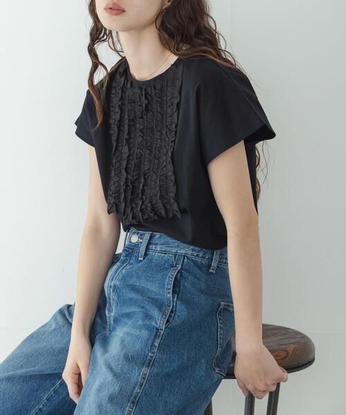 URBAN RESEARCH Sonny Label(アーバンリサーチサニーレーベル)の「フロントフリルプルオーバー(Tシャツ/カットソー・レディース・ブラック/オフホワイト/グリーン系その他・FREE)」の17枚目の写真