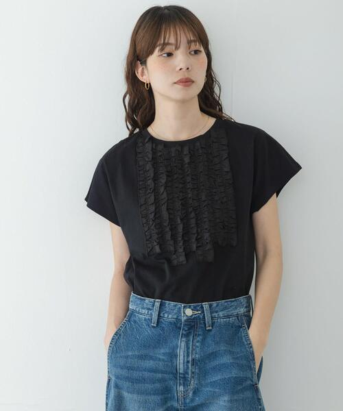URBAN RESEARCH Sonny Label(アーバンリサーチサニーレーベル)の「フロントフリルプルオーバー(Tシャツ/カットソー・レディース・ブラック/オフホワイト/グリーン系その他・FREE)」の18枚目の写真