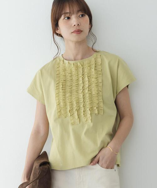 URBAN RESEARCH Sonny Label(アーバンリサーチサニーレーベル)の「フロントフリルプルオーバー(Tシャツ/カットソー・レディース・ブラック/オフホワイト/グリーン系その他・FREE)」の9枚目の写真