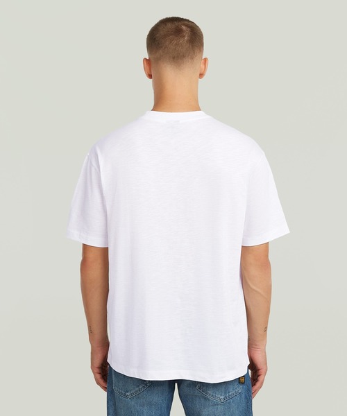 G-STAR（ジースター）の「Coord Graphic Relaxed T-Shirt/コードグラフィックリラックスシルエットTシャツ（Tシャツ/カットソー・メンズ・ダークブラック/ホワイト・SMALL/MEDIUM/LARGE/X-LARGE/X-SMALL）」の3枚目の写真