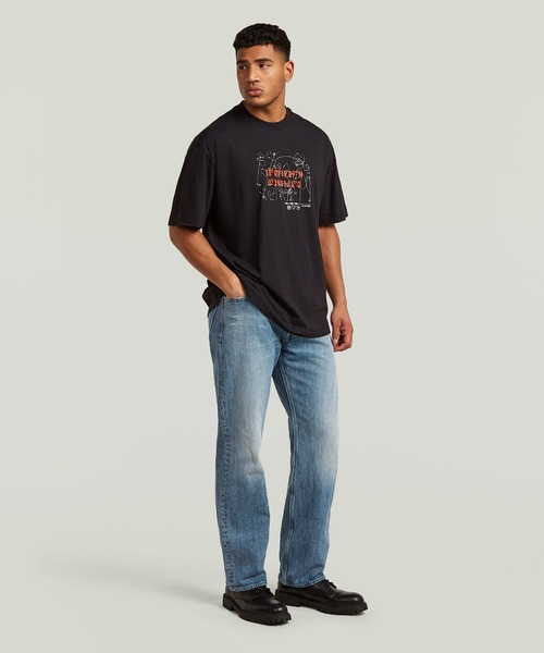 G-STAR（ジースター）の「Coord Graphic Relaxed T-Shirt/コードグラフィックリラックスシルエットTシャツ（Tシャツ/カットソー・メンズ・ダークブラック/ホワイト・SMALL/MEDIUM/LARGE/X-LARGE/X-SMALL）」の12枚目の写真