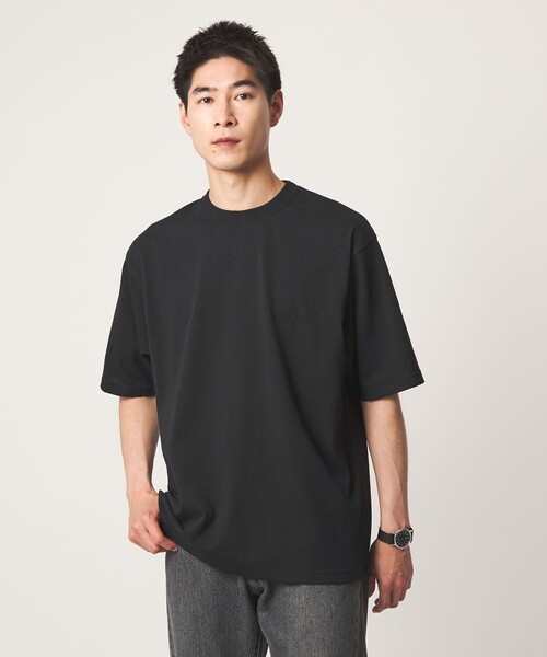 green label relaxing(グリーンレーベルリラクシング)の「【WEB限定】ファンクショナル ヘビーウェイト クルーネック 半袖 Tシャツ カットソー -抗菌-(Tシャツ/カットソー・メンズ・ホワイト/ライトグレー/ダークブラウン/ブラック・XL/S/L/M)」の3枚目の写真