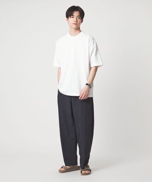 green label relaxing(グリーンレーベルリラクシング)の「【WEB限定】ファンクショナル ヘビーウェイト クルーネック 半袖 Tシャツ カットソー -抗菌-(Tシャツ/カットソー・メンズ・ホワイト/ライトグレー/ダークブラウン/ブラック・XL/S/L/M)」の6枚目の写真