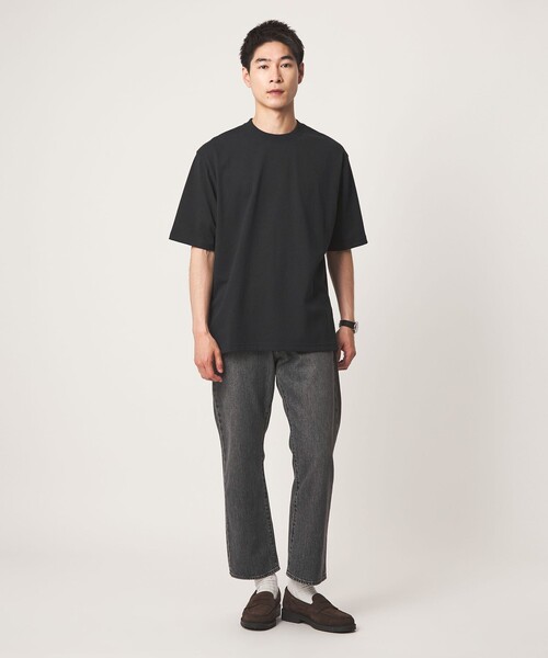 green label relaxing(グリーンレーベルリラクシング)の「【WEB限定】ファンクショナル ヘビーウェイト クルーネック 半袖 Tシャツ カットソー -抗菌-(Tシャツ/カットソー・メンズ・ホワイト/ライトグレー/ダークブラウン/ブラック・XL/S/L/M)」の7枚目の写真
