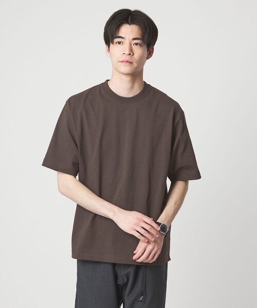 green label relaxing(グリーンレーベルリラクシング)の「【WEB限定】ファンクショナル ヘビーウェイト クルーネック 半袖 Tシャツ カットソー -抗菌-(Tシャツ/カットソー・メンズ・ホワイト/ライトグレー/ダークブラウン/ブラック・XL/S/L/M)」の9枚目の写真