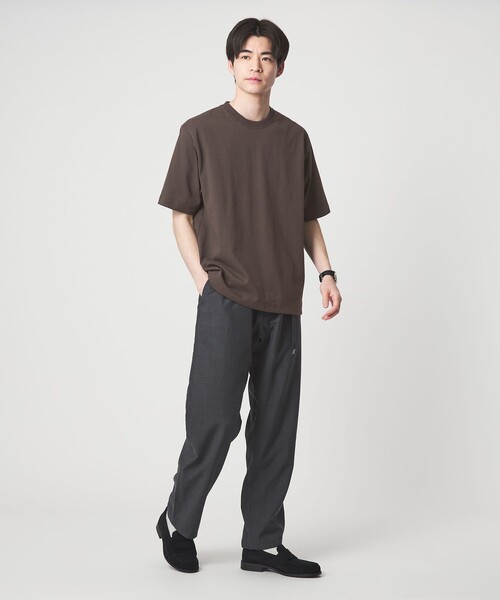 green label relaxing(グリーンレーベルリラクシング)の「【WEB限定】ファンクショナル ヘビーウェイト クルーネック 半袖 Tシャツ カットソー -抗菌-(Tシャツ/カットソー・メンズ・ホワイト/ライトグレー/ダークブラウン/ブラック・XL/S/L/M)」の10枚目の写真