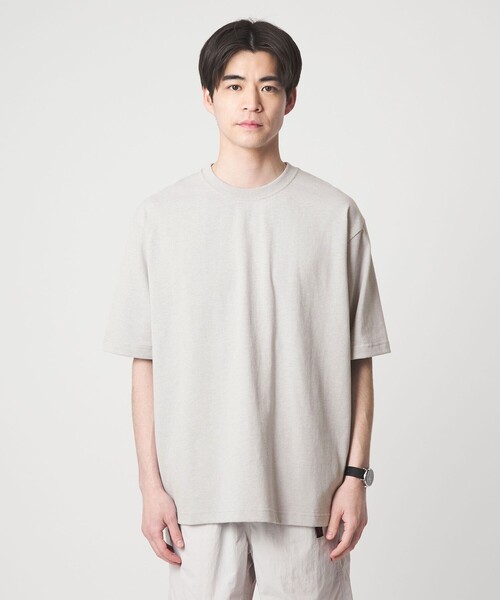 green label relaxing(グリーンレーベルリラクシング)の「【WEB限定】ファンクショナル ヘビーウェイト クルーネック 半袖 Tシャツ カットソー -抗菌-(Tシャツ/カットソー・メンズ・ホワイト/ライトグレー/ダークブラウン/ブラック・XL/S/L/M)」の11枚目の写真