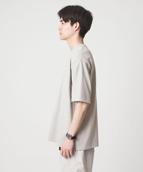 green label relaxing(グリーンレーベルリラクシング)の「【WEB限定】ファンクショナル ヘビーウェイト クルーネック 半袖 Tシャツ カットソー -抗菌-(Tシャツ/カットソー・メンズ・ホワイト/ライトグレー/ダークブラウン/ブラック・XL/S/L/M)」の12枚目の写真