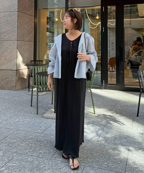 セール】【SAPON】前後2wayカットプリーツワンピース（ワンピース