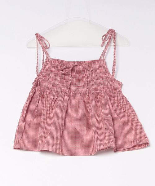 unnu(ユヌ)の「ギンガムチェックギャザーキャミトップス(シャツ/ブラウス・レディース・レッド/ブラック・F)」の9枚目の写真