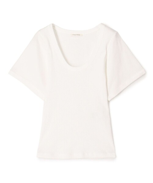 BY MALENE BIRGER(バイマレーネビルガー)の「BY MALENE BIRGER LUNAI Uネックカットソー(Tシャツ/カットソー・レディース・ブラック/ホワイト・XS)」の2枚目の写真