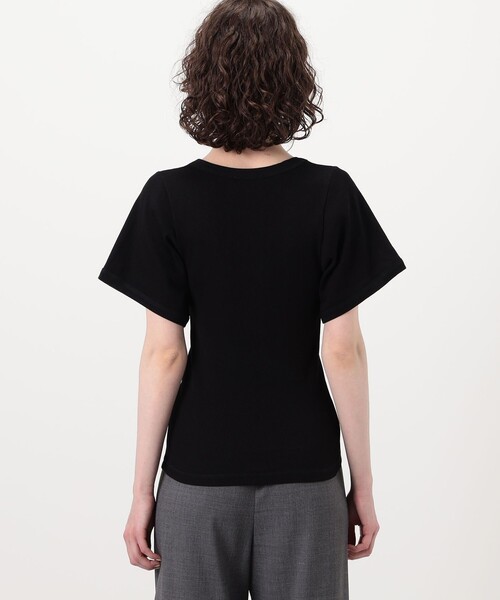 BY MALENE BIRGER(バイマレーネビルガー)の「BY MALENE BIRGER LUNAI Uネックカットソー(Tシャツ/カットソー・レディース・ブラック/ホワイト・XS)」の12枚目の写真