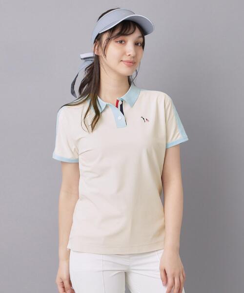 adabat(アダバット)の「【ADABAT NAVY】ニット切替ポロシャツ(ポロシャツ・レディース・ライトベージュ/ブラック・42/40/38)」の11枚目の写真