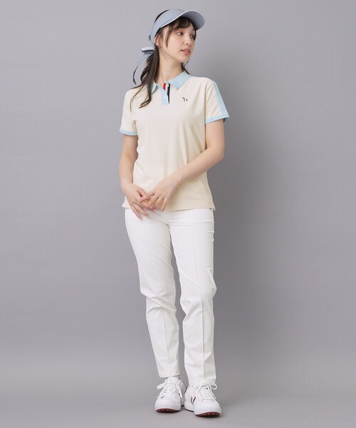 adabat(アダバット)の「【ADABAT NAVY】ニット切替ポロシャツ(ポロシャツ・レディース・ライトベージュ/ブラック・42/40/38)」の13枚目の写真