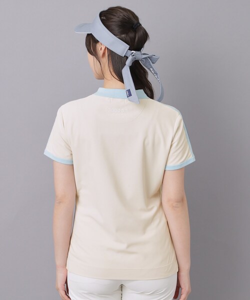 adabat(アダバット)の「【ADABAT NAVY】ニット切替ポロシャツ(ポロシャツ・レディース・ライトベージュ/ブラック・42/40/38)」の18枚目の写真