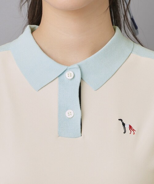 adabat(アダバット)の「【ADABAT NAVY】ニット切替ポロシャツ(ポロシャツ・レディース・ライトベージュ/ブラック・42/40/38)」の19枚目の写真
