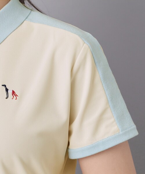 adabat(アダバット)の「【ADABAT NAVY】ニット切替ポロシャツ(ポロシャツ・レディース・ライトベージュ/ブラック・42/40/38)」の21枚目の写真