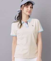 【ADABAT NAVY】ニット切替ポロシャツ
