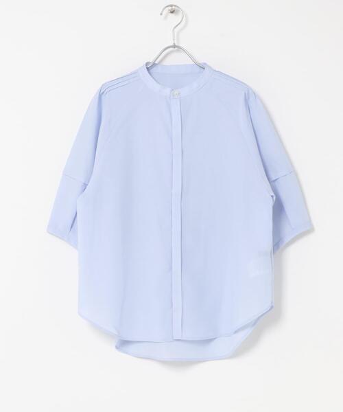 URBAN RESEARCH ROSSO WOMEN（アーバンリサーチ　ロッソ）の「『WEB/一部店舗限定』UVカットウォッシャブルリネン混シャツブラウス（シャツ/ブラウス・レディース・イエロー/オフホワイト/ブラウン/ブルー系その他/ネイビー・FREE）」の22枚目の写真