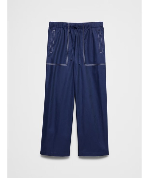 BANANA REPUBLIC FACTORY STORE(バナナリパブリック ファクトリーストア)の「BANANA REPUBLIC FACTORY STORE ワイドレッグ ミッドライズ ツイル プルオン ユーティリティパンツ(その他パンツ・レディース・ベージュ/ネイビー・L/M/S/XS)」の8枚目の写真