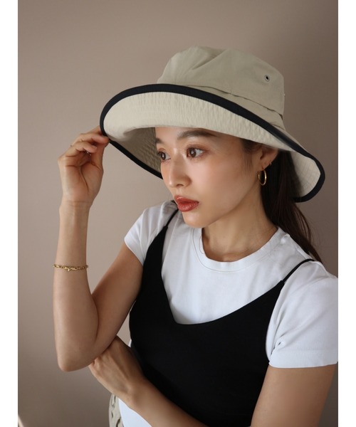 TRUNC(トランクエイティーエイト)の「Wide Brim Packable Bucket(ハット・レディース・アイボリー/ブラック/グレー・FREE)」の5枚目の写真