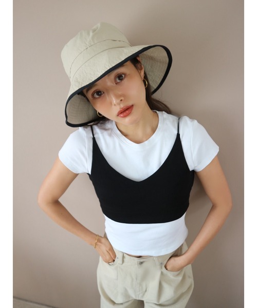 TRUNC(トランクエイティーエイト)の「Wide Brim Packable Bucket(ハット・レディース・アイボリー/ブラック/グレー・FREE)」の7枚目の写真