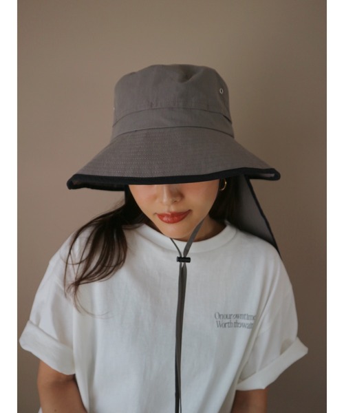 TRUNC(トランクエイティーエイト)の「Wide Brim Packable Bucket(ハット・レディース・アイボリー/ブラック/グレー・FREE)」の9枚目の写真