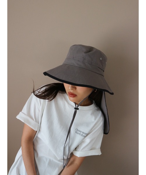 TRUNC(トランクエイティーエイト)の「Wide Brim Packable Bucket(ハット・レディース・アイボリー/ブラック/グレー・FREE)」の10枚目の写真