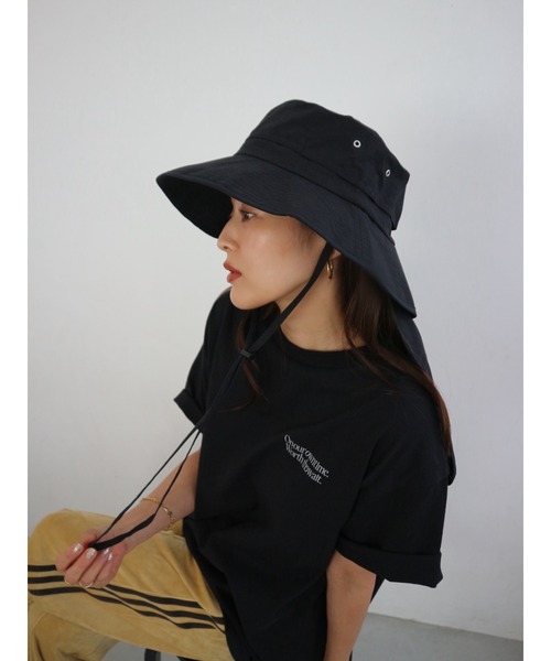 TRUNC(トランクエイティーエイト)の「Wide Brim Packable Bucket(ハット・レディース・アイボリー/ブラック/グレー・FREE)」の21枚目の写真