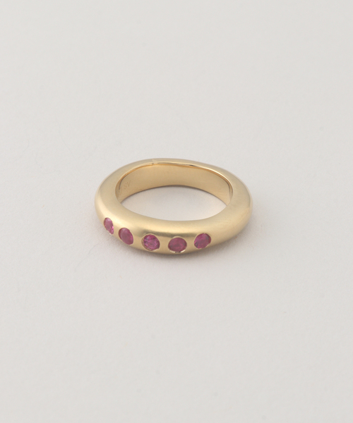 IENA LA BOUCLE(イエナラブークル)の「OCUCCI オクチ skiny5faceted ruby OJRG260 3-SS #11(リング・レディース・ゴールド・FREE)」の1枚目の写真