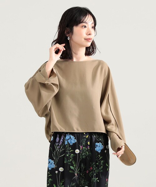 Demi-Luxe BEAMS(デミルクス ビームス)の「【8/6値下げ】ポプリン ドルマン ブラウス(シャツ/ブラウス・レディース・ホワイト/ブラック系その他4/ベージュ・ONE SIZE)」の3枚目の写真