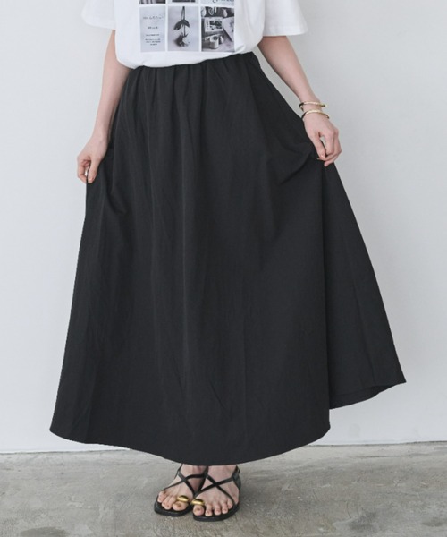 Anclear oui（アンクリアウィ）の「ギャザーフレアスカート（スカート・レディース・White/Black・F）」の17枚目の写真
