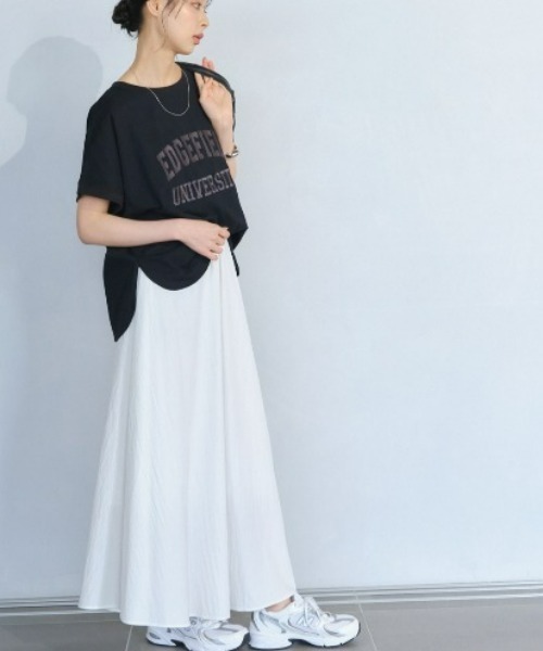 Anclear oui（アンクリアウィ）の「ギャザーフレアスカート（スカート・レディース・White/Black・F）」の14枚目の写真