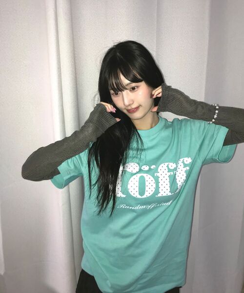 RANDOMOFF(ランダムオフ)の「ROEFF TYPE PLAY DOT T-SHIRT MINT(White)(Tシャツ/カットソー・レディース・ミント・SMALL/MEDIUM/LARGE/X-LARGE)」の5枚目の写真