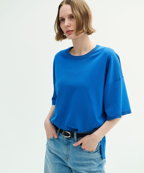 N.O.R.C（ノーク）の「【ウォッシャブル】クールリラクシーニットTEE（ニット/セーター・レディース・ブラウン/ブラック/ライトグレー/ブルー・フリー）」の4枚目の写真