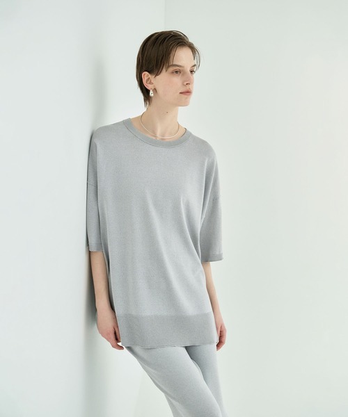 N.O.R.C（ノーク）の「【ウォッシャブル】クールリラクシーニットTEE（ニット/セーター・レディース・ブラウン/ブラック/ライトグレー/ブルー・フリー）」の8枚目の写真