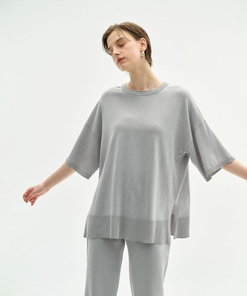 N.O.R.C（ノーク）の「【ウォッシャブル】クールリラクシーニットTEE（ニット/セーター・レディース・ブラウン/ブラック/ライトグレー/ブルー・フリー）」の9枚目の写真