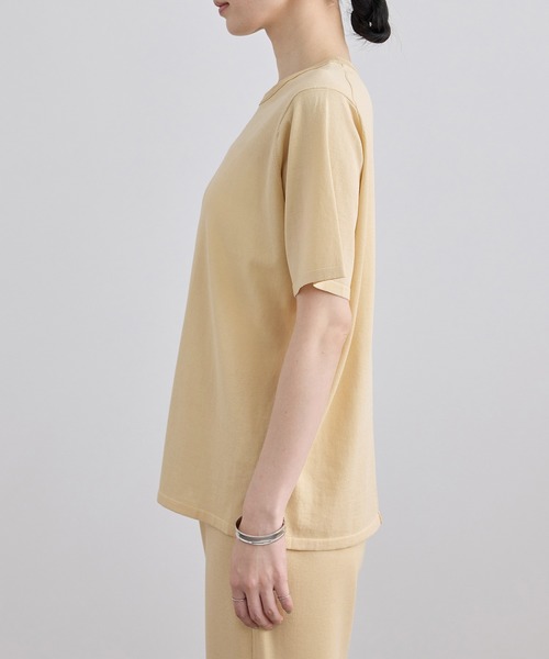 SALON adam et rope'（サロン アダム エ ロペ）の「クールニットプルオーバー / セットアップ対応（Tシャツ/カットソー・レディース・キナリ/サックスブルー/ブラック・FREE）」の9枚目の写真
