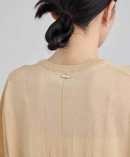 SALON adam et rope'（サロン アダム エ ロペ）の「クールニットプルオーバー / セットアップ対応（Tシャツ/カットソー・レディース・キナリ/サックスブルー/ブラック・FREE）」の11枚目の写真
