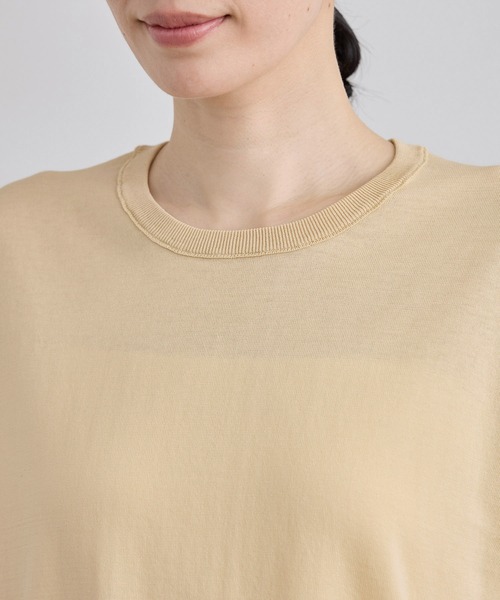 SALON adam et rope'（サロン アダム エ ロペ）の「クールニットプルオーバー / セットアップ対応（Tシャツ/カットソー・レディース・キナリ/サックスブルー/ブラック・FREE）」の12枚目の写真