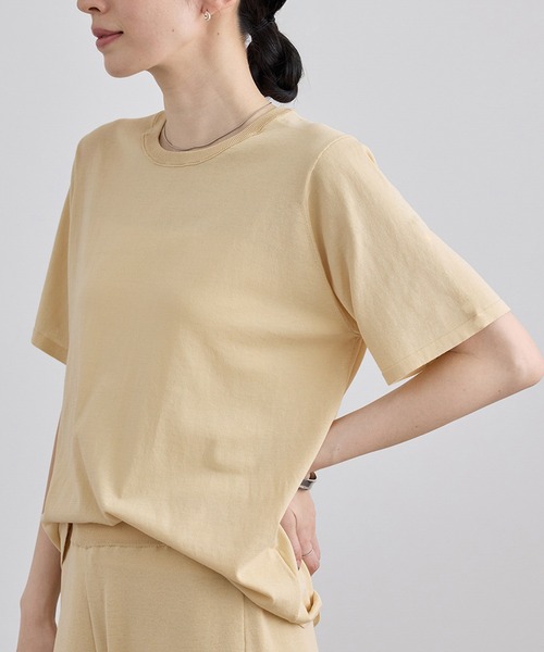 SALON adam et rope'（サロン アダム エ ロペ）の「クールニットプルオーバー / セットアップ対応（Tシャツ/カットソー・レディース・キナリ/サックスブルー/ブラック・FREE）」の21枚目の写真