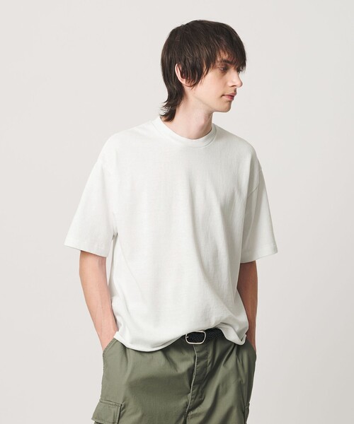 BEAUTY&YOUTH UNITED ARROWS(ビューティーアンドユースユナイテッドアローズ)の「ネップ コットン カットオフ クロップド Tシャツ(Tシャツ/カットソー・メンズ・ホワイト/オレンジ/ネイビー・XL/L/S/M)」の2枚目の写真