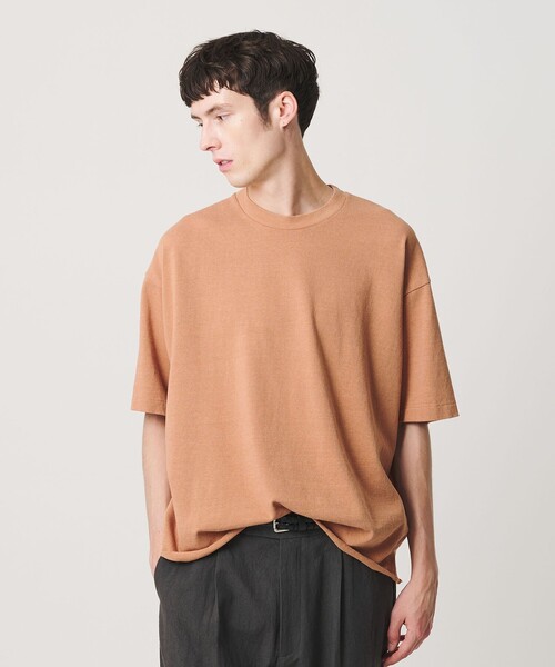 BEAUTY&YOUTH UNITED ARROWS(ビューティーアンドユースユナイテッドアローズ)の「ネップ コットン カットオフ クロップド Tシャツ(Tシャツ/カットソー・メンズ・ホワイト/オレンジ/ネイビー・XL/L/S/M)」の1枚目の写真