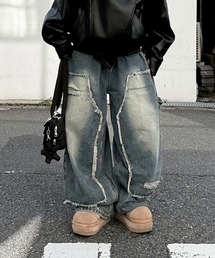 YACA（ヤーカ）の「Damage Carpenter Denim PT/ダメージカーペンターデニムパンツ【unisex item】（デニムパンツ）」
